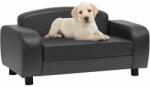 vidaXL Dog sofa 80x50x40 cm dark grey pleather 171054
