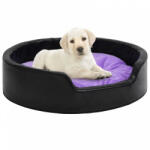 vidaXL 79x70x19 cm black/purple plush/pleather 171278