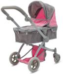 Baby Mix Sophie pink-gray - Cărucior pentru păpusi (56090)