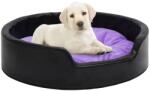 vidaXL 99x89x21 cm black/purple plush/pleather 171280