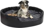 vidaXL 99x89x21 cm black/dark grey plush/pleather 171268