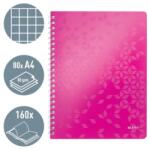 Leitz Wow A4 80lapos kockás rózsaszín spirálfüzet - 46380023 (46380023)