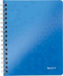 Leitz Wow A5 80lapos kockás kék spirálfüzet - 46410036 (46410036)