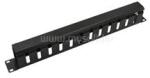WALISEC rackszekrény kiegészítő - CM-04 (Kábel rendező panel, Gyűrű panel fém takaróval, 1U(19"), fekete) (CM-04) (CM-04)