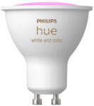 Philips Bec inteligent LED Philips Hue GU10, putere 4.2 W, 400 lm, Wi-Fi, Bluetooth, Alb si color (929003666501)