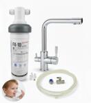  Filtru de Apa PureAqua, Certificat NSF 42 53 401, Filtrare 0.1Micron, Debit Marit, 3 Etape inclusiv Carbune Activ Ioni Argint (PUREAQUA-FX-10-KIT1) Filtru de apa bucatarie si accesorii