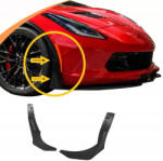  Oldalsó lökhárító splitter matt Corvette C7 2014-19 Splitter STG3-hoz