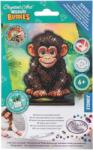 Craft Buddy Kit de broderie cu diamante Craft Buddy - Crystal Art Buddies: Cimpanzeu, 7 piese (CBCAFGR-31GEN042)