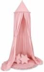  Készlet: gyerekszobai baldachin, fodros szőnyeg, párnák - poros rózsaszín