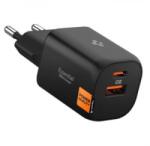 Spigen ESSENTIAL EE352EU USB-A, USB-C hálózati töltő 35W fekete (ACH09463) (ACH09463)