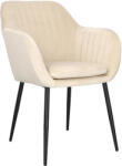  Emilia bársony homokszínű/fekete szék
