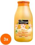 Cottage Set 3 x Gel de Dus Cottage cu Miere si Frangipani, 250 ml