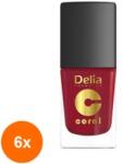 Delia Cosmetics Set 6 x Oja Coral 514 Red Velvet 11 ml (ROC-6xDEMOJ00225)