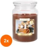 LCA Set 2 x Lumanare Parfumata in Borcan cu Capac Turta Dulce, 100 Ore (GIL-2xLCA-SND99-346)