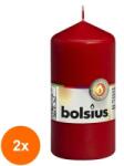 Bolsius Set 2 x Lumanare Stalp 120 x 58 mm Bolsius, Rosu (GIL-2xLCA-STB-120/58-41)