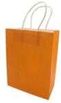Bisbags Pungi din Hartie cu Manere, Portocaliu, Interior Alb, 25 x 14 x 30 cm, 100 Bucati (BBG-PK548)