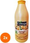 Cottage Set 2 x Gel de Dus si Lapte de Baie Cottage, Vanilie, 750 ml