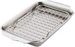 Hestan Тава за печене OVENBOND 28 x 17 см, с охлаждаща решетка, сребърен, неръждаема стомана, Hestan (HEST54317)