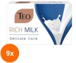 Teo Set 9 x Sapun Teo Rich Milk Delicate Care, 90 g