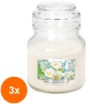 LCA Set 3 x Lumanare Parfumata in Pahar cu Capac, Blooming Jasmine, 28 Ore (GIL-3xLCA-SND71-169)