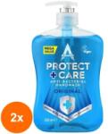 Astonish Set 2 x Sapun Lichid Antibacterian Protect+ Care Original, 600 ml, Astonish