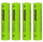 XTAR Acumulator AAA (R3) Li-Ion 10440 1.5V 800 mAh, Set 4 Bucati, Xtar (ACCU-10440/80/BL4-TH-XTR) Baterii de unica folosinta