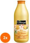 Cottage Set 2 x Gel Dus si Lapte de Baie Cottage, Miere si Frangipani, 750 ml