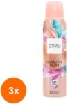 C-thru Set 3 x Deodorant Spray C-Thru Harmony Bliss, Femei, 150 ml