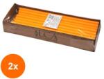 LCA Set 2 x Lumanari Decorative Capete - Stalpi Portocaliu, 1000 g (GIL-2xLCA-LCA-LSK-G)