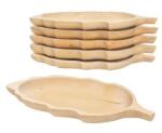 Z-tools Farfurii in Forma de Frunza, Lemn de Fag, 34 x 18 cm, 6 Bucati (ZLN-EXT6179)