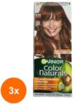 Garnier Color Naturals Set 3 x Vopsea de Par Permanenta cu Amoniac Garnier Color Naturals 6.34 Ciocolata, 110 ml
