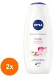 Nivea Set 2 x Gel de Dus Nivea Care Roses, 500 ml