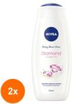 Nivea Set 2 x Gel de Dus Nivea Diamond & Argan Oil, 500 ml