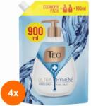 Teo Set 4 x Rezerva Sapun Lichid, Teo Ultra Hygiene, 900 ml