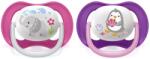 Philips Залъгалки Philips Avent - Ultra Air, с декорация Слон и пингвин с кутия за стерилизиране, 6-18 m, 2 броя (00A.0518.008)