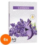 BISPOL Set 6 x 6 Lumanare Pastila, Lavanda (GIL-6xLCA-P15-79)