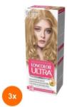 LONCOLOR Set 3 x Vopsea de Par Permanenta cu Amoniac Loncolor Ultra 9 Blond Deschis, 100 ml