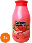 Cottage Set 3 x Lapte de Dus Cottage Capsuni si Menta, 250 ml