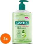 Sanytol Set 3 x Sapun Lichid Hidratant Sanytol Aloe Vera si Ceai Verde 250 ml