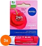 Nivea Set 3 x Balsam de Buze Nivea Lip Care Cherry Shine (ROC-3XMAGT1003062TS)