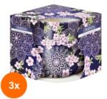 LCA Set 3 x Lumanare Parfumata in Pahar Imprimat, Oriental, 22 Ore (GIL-3xLCA-SN71S-47)