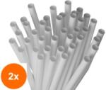Biodeck Set 2 x Paie Biodegradabile, Compostabile de Hartie, Albe, 6 mm, 300 buc (OIB-2xPAI-HART-A-6-300)