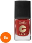 Delia Cosmetics Set 6 x Oja Coral 515 Lady In Red 11 ml (ROC-6xDEMOJ00226)