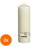 Bolsius Set 2 x Lumanare Stalp Crem, 250 x 78 mm, Bolsius (GIL-2xLCA-STB-250/78-05-IVO)