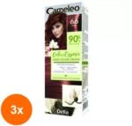 Cameleo Set 3 x Vopsea de Par Cameleo Color Essence 6.6 Ruby, 75 g