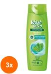 Wash&Go Set 3 x Sampon cu Extract de Menta Wash & Go, 360 ml