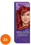 Wella Set 2 x Vopsea de Par Permanenta Wella Wellaton Intense Color Creme 77/44 Rosu Vulcanic, 110 ml