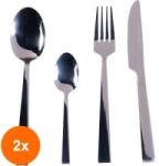 Grunberg Set 2 x Tacamuri din Inox, 24 Piese, Argintii, Grunberg (GUJ-2xGR288) Tacam