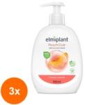 elmiplant Set 3 x Sapun Lichid Crema Elmiplant, Piersica si Ceai Alb 500 ml