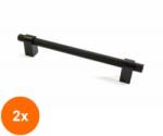 Ideal Feroluc Set 2 x Maner Model Kaira, 128 mm, Finisaj Negru Mat (EDI-2xIFR-18175)